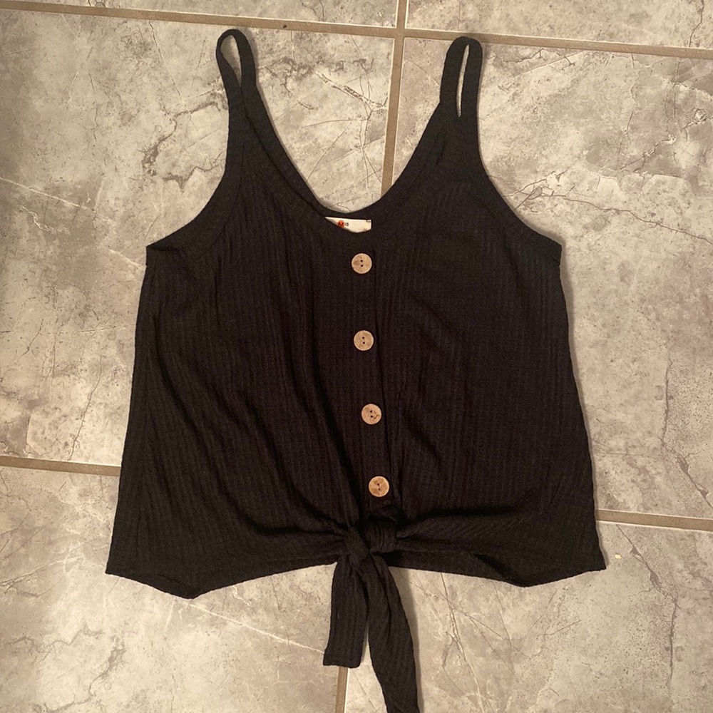 Cutest black knit crop top